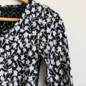 Long Sleeve Top with Lace See-Through